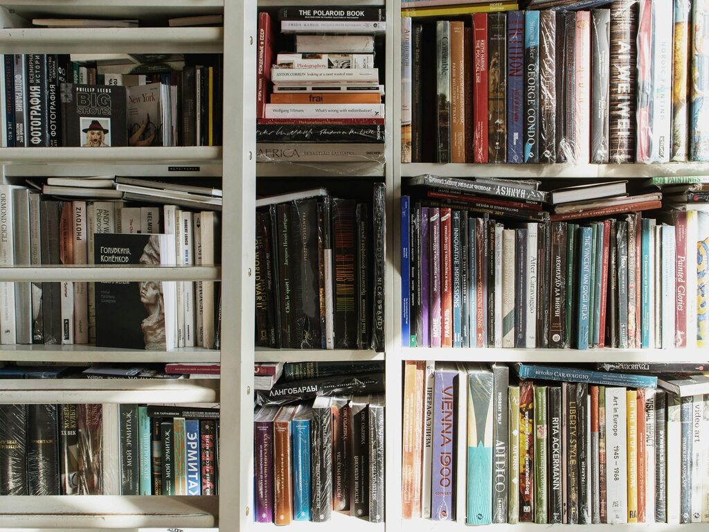 Bücherei Bücherregal Beispielbild
